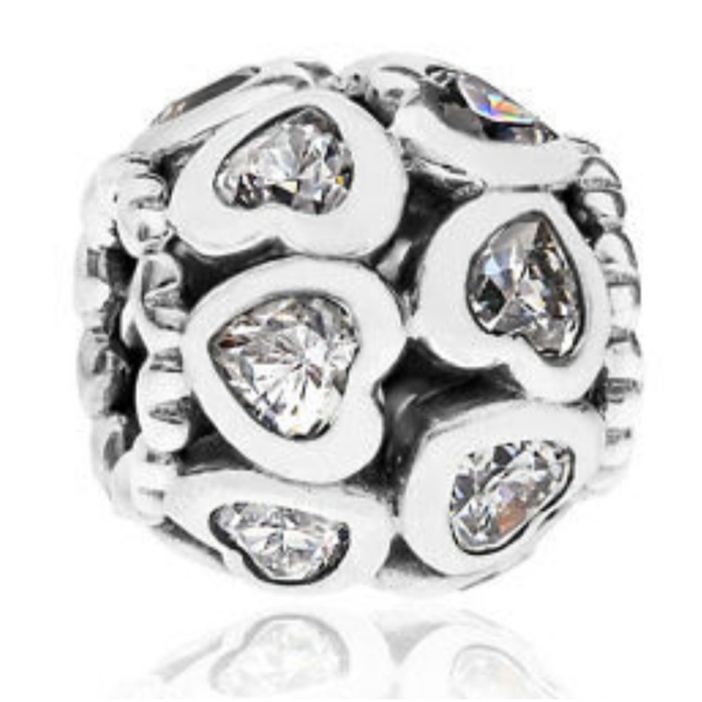 Pandora Sparkly Hearts Charm